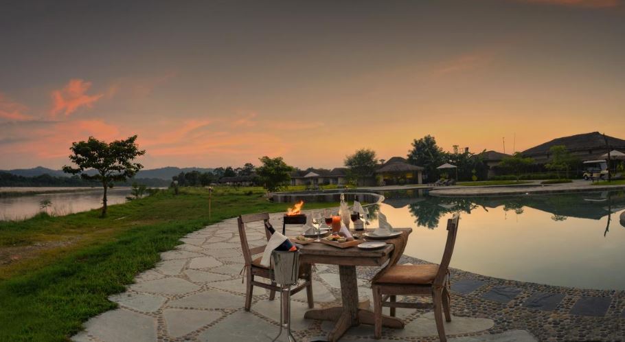 Nepal Bahari Jungle Lodge outside pool